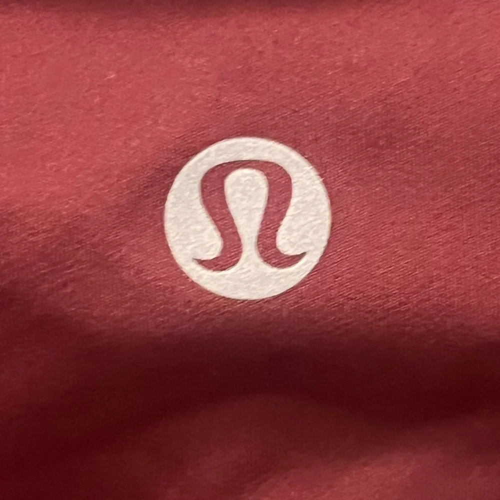 🍋 LIKE NEW Lululemon Zip The Line Crop *23 in Deep Ruby/Poppy Coral - Sz 8 - Picture 5 of 17